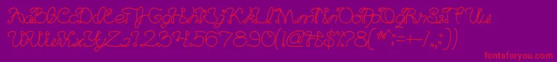 TheGoodLife Font – Red Fonts on Purple Background