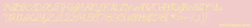 TheGoodLife Font – Yellow Fonts on Pink Background