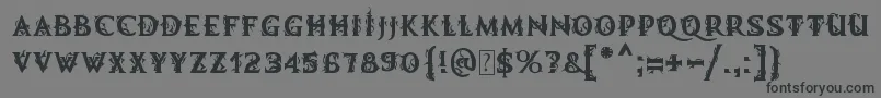 MbDemonicTale Font – Black Fonts on Gray Background