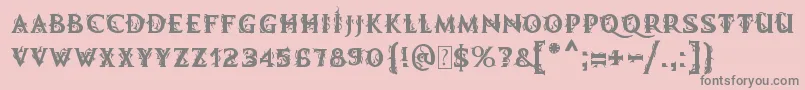 MbDemonicTale Font – Gray Fonts on Pink Background