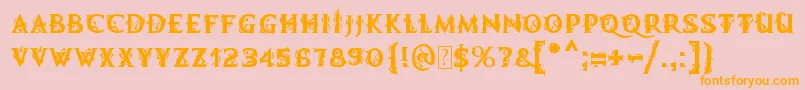 MbDemonicTale Font – Orange Fonts on Pink Background