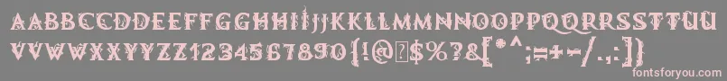 MbDemonicTale-Schriftart – Rosa Schriften auf grauem Hintergrund