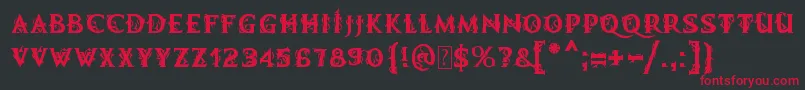 MbDemonicTale Font – Red Fonts on Black Background