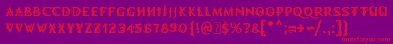 MbDemonicTale Font – Red Fonts on Purple Background