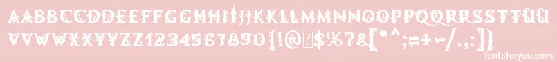 MbDemonicTale Font – White Fonts on Pink Background