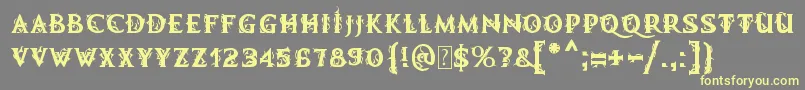 MbDemonicTale Font – Yellow Fonts on Gray Background