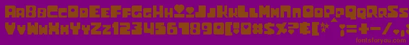 UtoniumBold Font – Brown Fonts on Purple Background