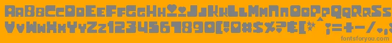 UtoniumBold Font – Gray Fonts on Orange Background