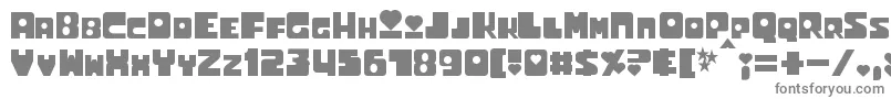 フォントUtoniumBold – 白い背景に灰色の文字