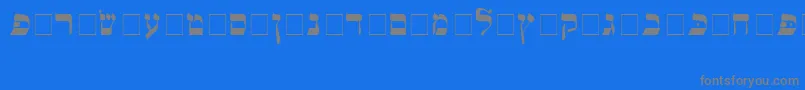 Czcionka Alefbetn – szare czcionki na niebieskim tle