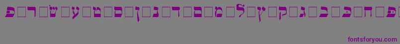 Шрифт Alefbetn – фиолетовые шрифты на сером фоне