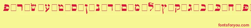 Шрифт Alefbetn – красные шрифты на жёлтом фоне
