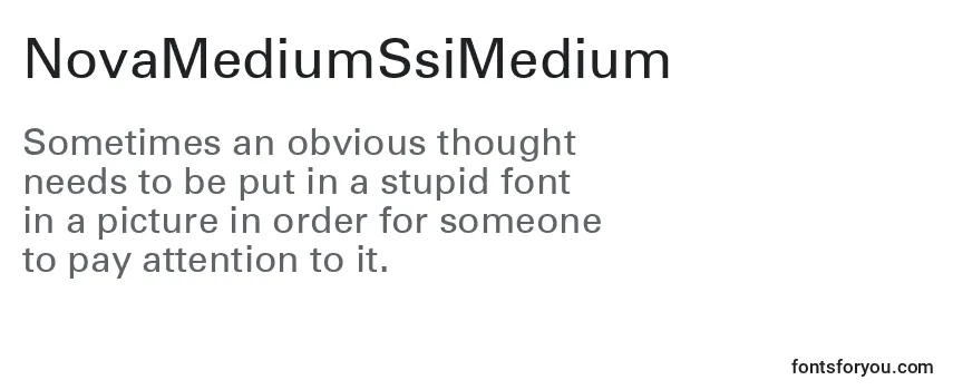 Review of the NovaMediumSsiMedium Font