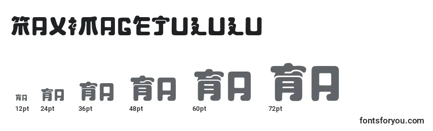 Размеры шрифта MaximageJululu