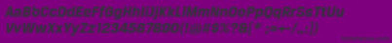 フォントBreuertextBoldItalic – 紫の背景に黒い文字