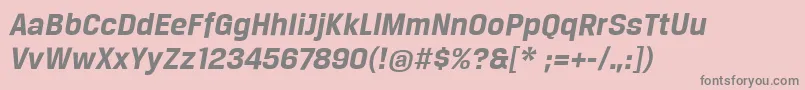 Шрифт BreuertextBoldItalic – серые шрифты на розовом фоне