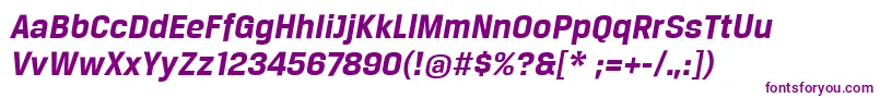 BreuertextBoldItalic Font – Purple Fonts on White Background