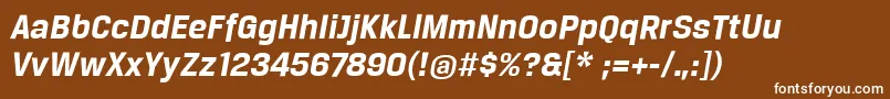 BreuertextBoldItalic Font – White Fonts on Brown Background