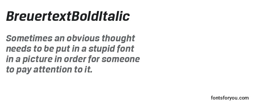 BreuertextBoldItalic Font