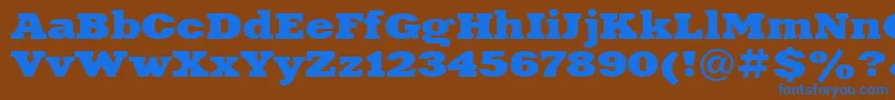 Xna83C Font – Blue Fonts on Brown Background
