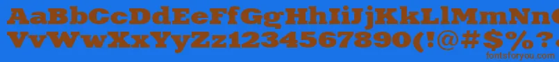 Xna83C Font – Brown Fonts on Blue Background