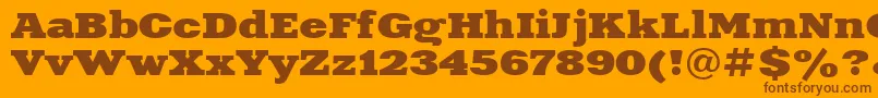 Xna83C Font – Brown Fonts on Orange Background