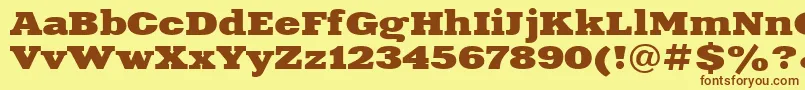 Xna83C Font – Brown Fonts on Yellow Background