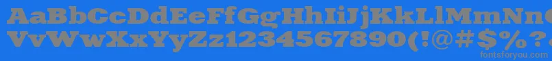 Xna83C-Schriftart – Graue Schriften auf blauem Hintergrund