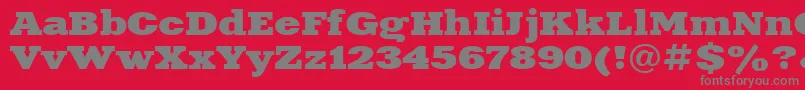 Police Xna83C – polices grises sur fond rouge