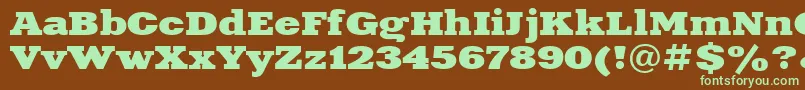 Xna83C Font – Green Fonts on Brown Background