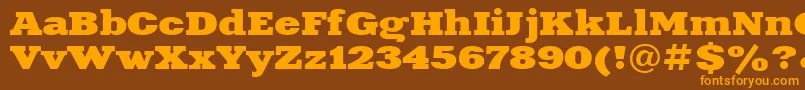 Xna83C Font – Orange Fonts on Brown Background