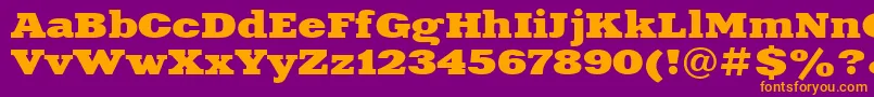 Xna83C Font – Orange Fonts on Purple Background