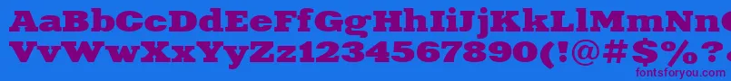 Xna83C Font – Purple Fonts on Blue Background