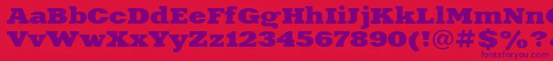 Xna83C-fontti – violetit fontit punaisella taustalla