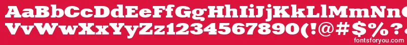 Fonte Xna83C – fontes brancas em um fundo vermelho