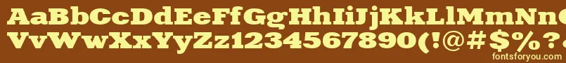 Xna83C Font – Yellow Fonts on Brown Background