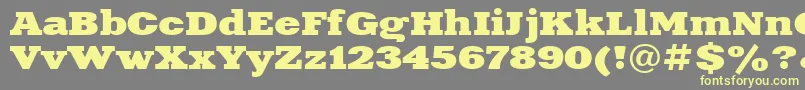 Шрифт Xna83C – жёлтые шрифты на сером фоне