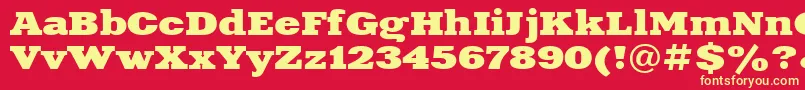 Xna83C Font – Yellow Fonts on Red Background