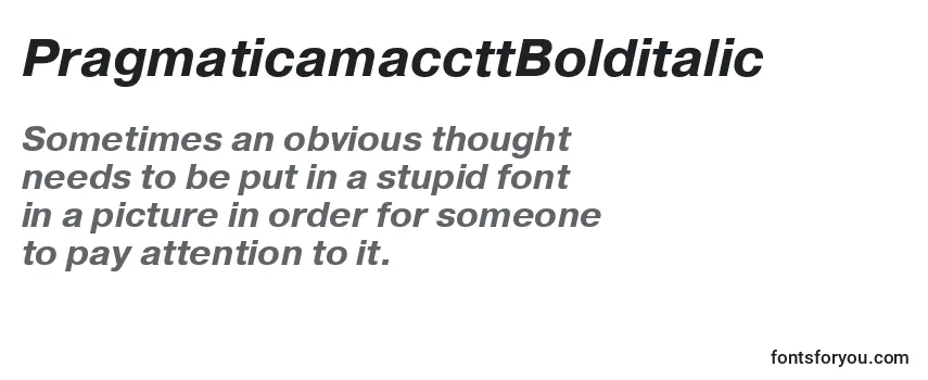 PragmaticamaccttBolditalic Font