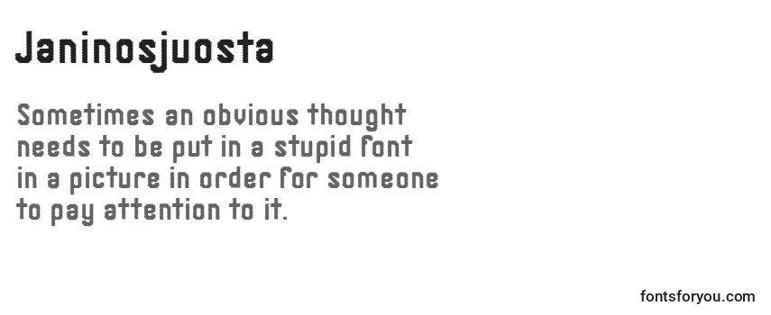 Review of the Janinosjuosta Font