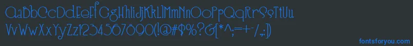 Speedball No 3 Nf-Schriftart – Blaue Schriften auf schwarzem Hintergrund