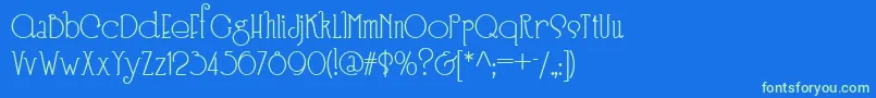 Speedball No 3 Nf Font – Green Fonts on Blue Background