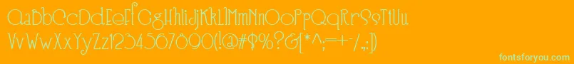 Speedball No 3 Nf Font – Green Fonts on Orange Background