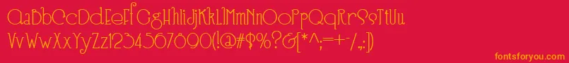 Speedball No 3 Nf Font – Orange Fonts on Red Background