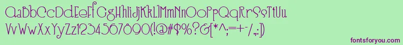 Speedball No 3 Nf Font – Purple Fonts on Green Background