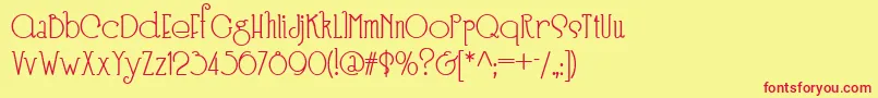 Speedball No 3 Nf Font – Red Fonts on Yellow Background