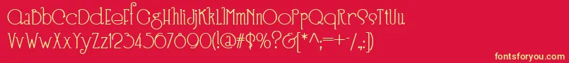 Speedball No 3 Nf Font – Yellow Fonts on Red Background