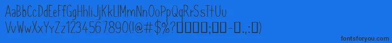 CfsimeonmarchessaultRegula Font – Black Fonts on Blue Background