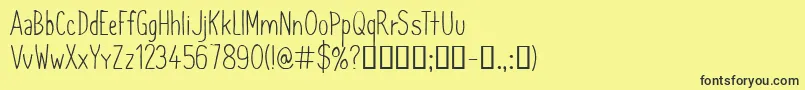 CfsimeonmarchessaultRegula Font – Black Fonts on Yellow Background
