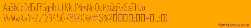 CfsimeonmarchessaultRegula-Schriftart – Braune Schriften auf orangefarbenem Hintergrund